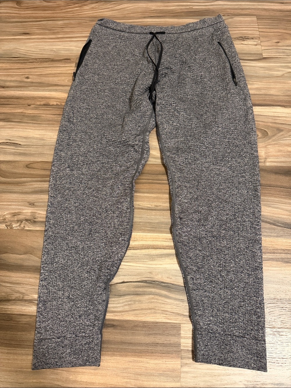 Lululemon Mens Engineered Warmth Jogger Pants Gray Marled Waffle Knit Sz XL